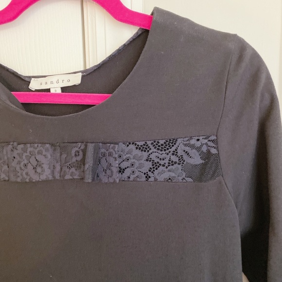 [Sandro] Black Laced Dress - Picture 3 of 3